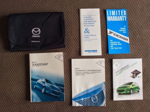 2011 mazda 2 owners manual set w/mazda case-fast free shipping!