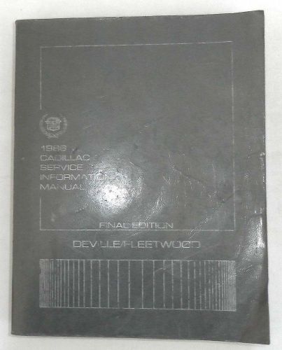 1986 cadillac deville and fleetwood service repair manual original