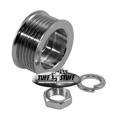 Tuff stuff chrome billet steel alternator pulley 7610a