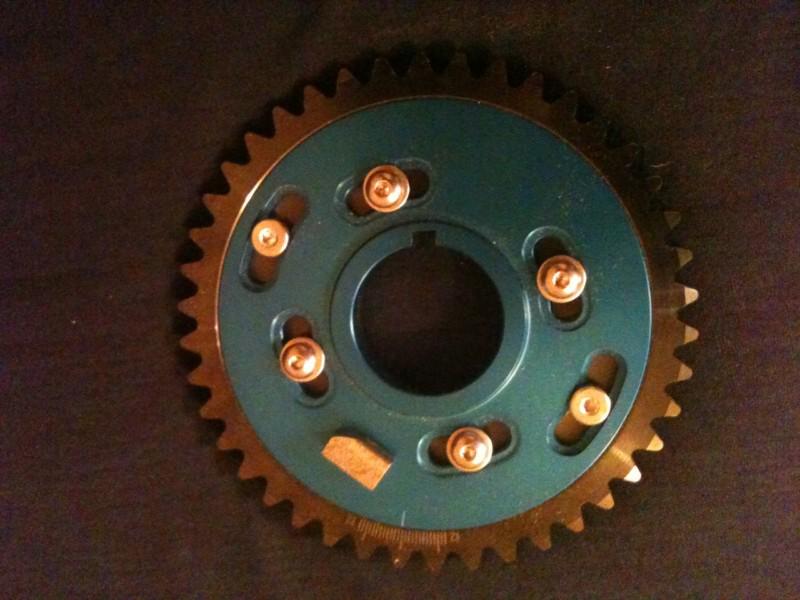 Fidanza cam gear adjustable,blue anodized ford 4.6l drv side