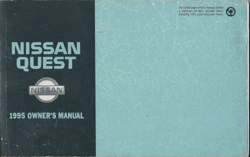 1995 nissan quest owner&#039;s manual oem