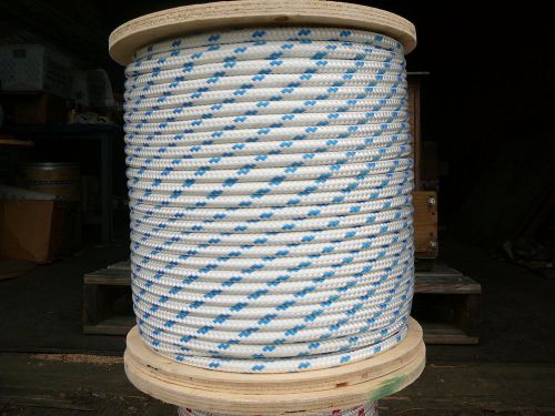 Novatech xle sail sheet line 3/8&#034; x 250&#039; white/blue