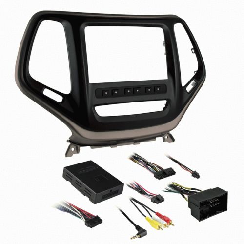 Metra 99-6526bz 2014-up jeep cherokee double din dash installation kit - bronze