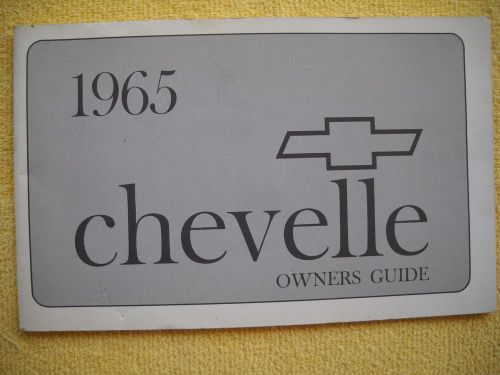 1965 chevelle original owners guide - 1st edition  and custom feature booklet.