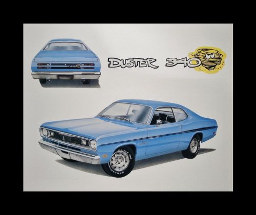 Duster valiant plymouth 1974 1975 1976 198 225 318 360 - dealer poster art print