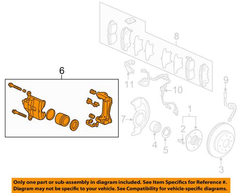 Honda oem 98-02 accord front brake-caliper 06452s84505rm