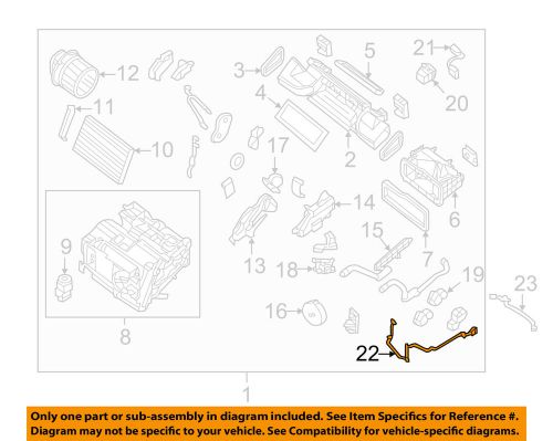 Nissan oem 13-14 sentra 1.8l-l4 evaporator heater-wire harness 272063sg4a