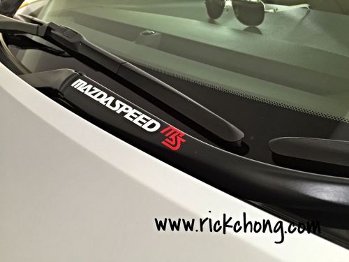 All mazda wiper arm reflective gray &amp; red mazdaspeed ms decal 3m sticker one pcs