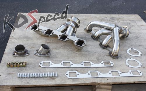 Stainless steel header exhaust manifolds 425 472 500 cadillac big block bbc v8