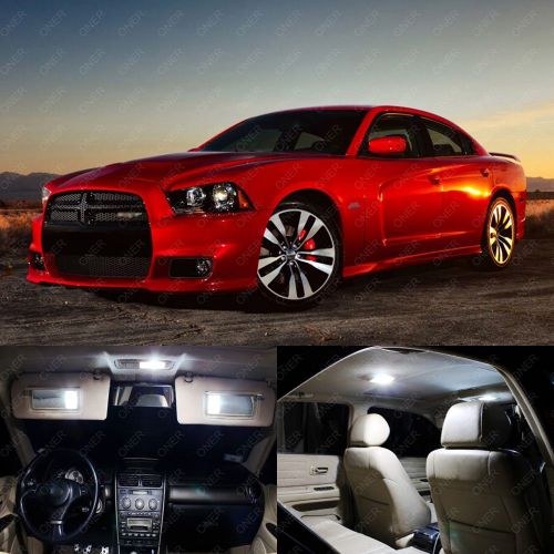 14 x xenon white led interior light package kit for dodge charger 2011 - 2015 c