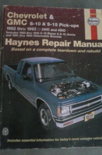 82 to 93 chevy and gmc s10 and s15 pick ups haynes manual