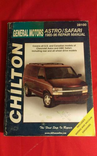 Chilton 28100 general motors astro/safari 1985-96 repair manual