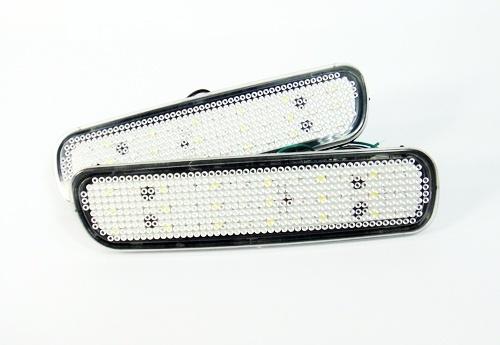 2 clear lens led rear bumper reflector tail brake stop light toyota land cruiser