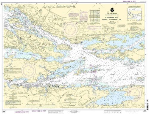 Noaa chart ironsides island., n.y. to bingham island., ontario 18th edition