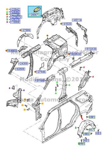 Brand new oem side panel inner seal 2011-2013 ford explorer #bb5z-7828067-a