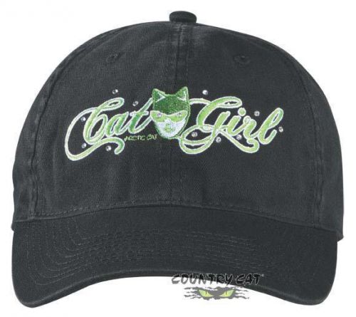 Arctic cat women&#039;s catgirl rhinestone cap hat - black - one size - 5233-124