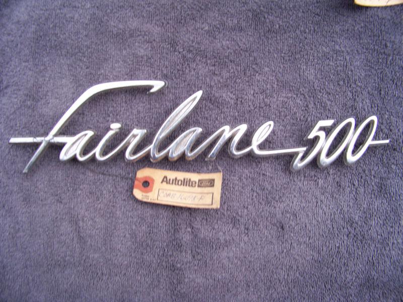 1960 ford fairlane 500 fender emblem nos