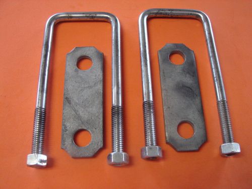 2 ~~ 2&#039;&#039; x 4&#034; square u-bolts 3/8&#034; diameter w/u-bolt  plate