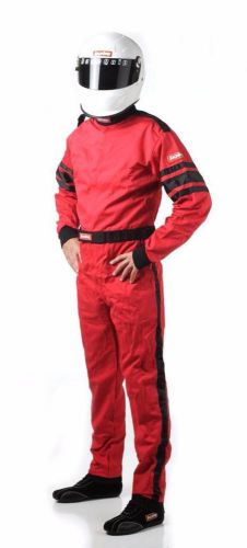 Racequip 110017 110 series xxl red sfi 3.2a/1 single layer 1-piece driving suit