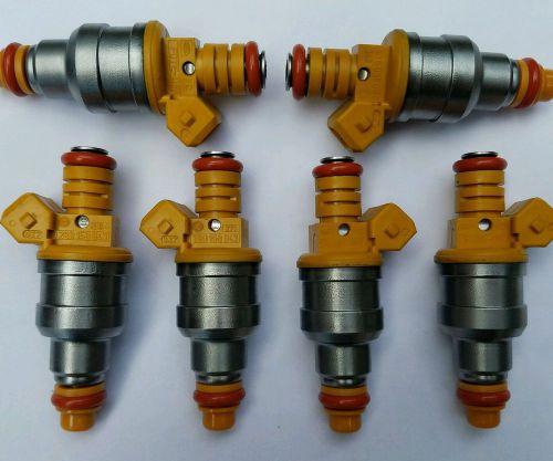 Upgrade jeep 4.0l bosch type ii fuel injectors set 6 19lb ev1