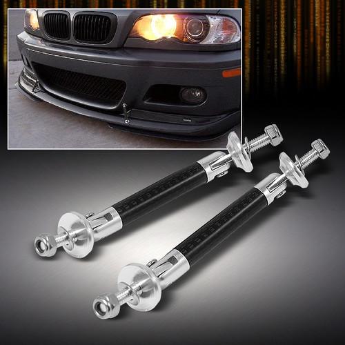 Real carbon fiber overlay jdm racing light weight aluminum front rod strut bars