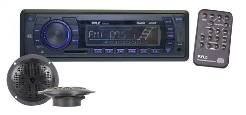 Pyle marine audio plmrkt12bk new in-dash marine am fm pll radio w/ usb &amp; remote