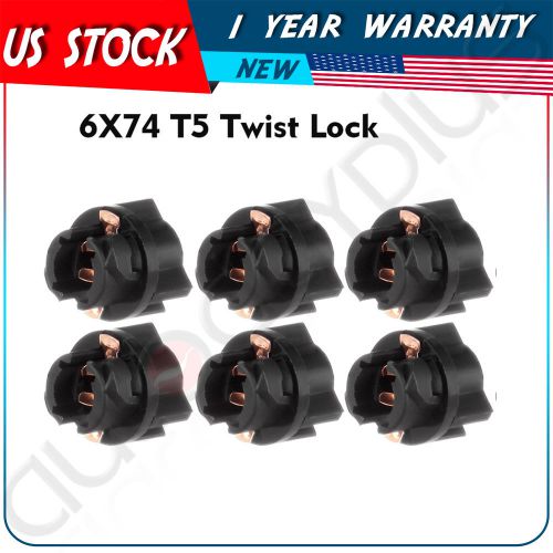 6x t5 74 2721 wedge bulb sockets twist lock holders for instrument panel gauges