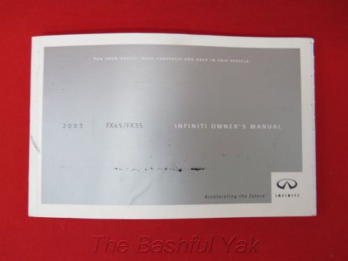 2003 infiniti fx45 owners manual