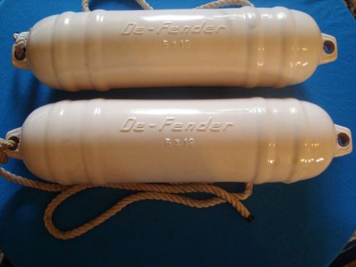 Pre-owned lot 2  white boat docking de fender bumper 5x19 inches