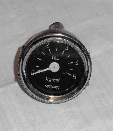 New veethree oil pressure gauge 0-5 kg/cm2 old time vintage dp07567 nos
