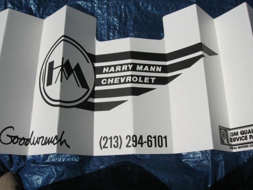 Harry mann windshield sun shade - nos - los angeles - chevrolet