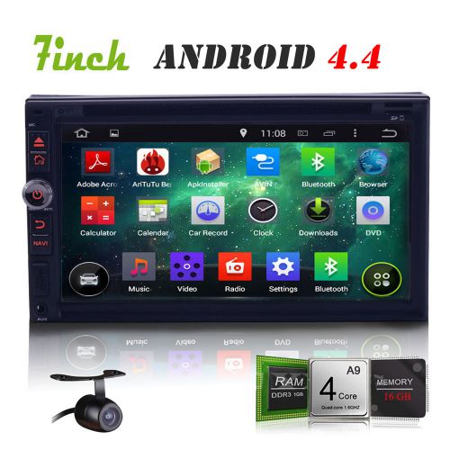 Quad-core 7&#034; android 4.4 mirror-link car stereo gps 3g wifi navi dvd player +cam