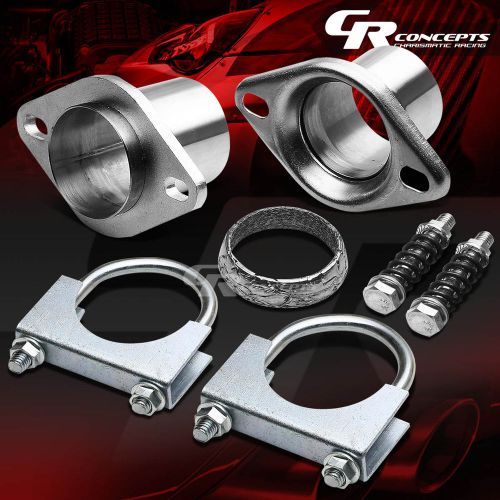 2.75&#034; header/exhaust piping collector donut flange+u-clamp coupling/repair kit