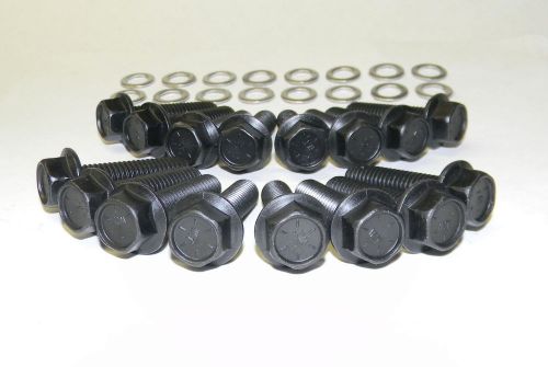 Chevy 1955-57 bb 396 427 flange black oxide gr 8  exhaust manifold bolts new