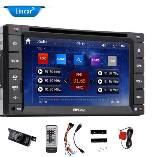 Eincar 7&#034; capacitive touchscreen 2din car stereo dvd cd player bt gps map+camera
