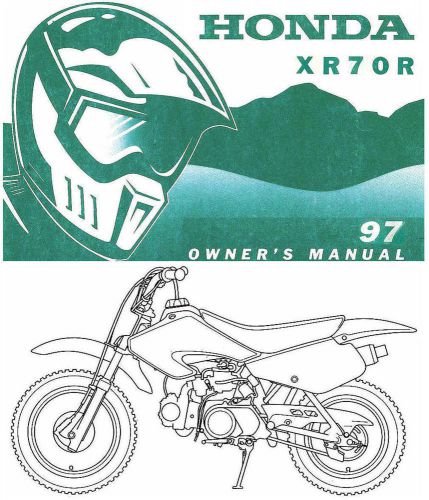 1997 honda xr70r motocross motorcycle owners manual -xr 70 r-honda xr70