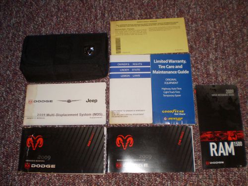 2009 dodge ram 1500 2500 3500 2x4 4x4 truck owners manual books guide case all