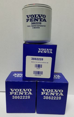 Volvo penta stern drive new oem fuel filter 3862228 three pack!