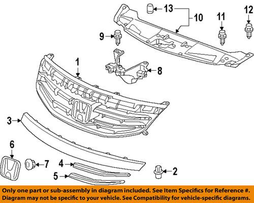 Honda oem 71127ta0a11 grille-center molding