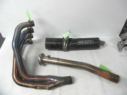 1993-2001 kawasaki 1994  zx11 muzzy full exhaust header 4 to 1 with broken can