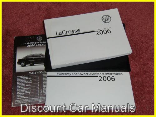 ★★ 2006 buick lacrosse owners manual portfolio 06!! ★★