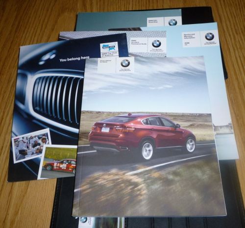 2008 bmw x6 owners manual set 08 35i 50i guide w/case