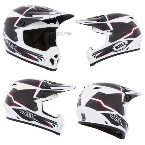 Bell helmet mx-9 blockade black white red xlarge adult mx motocross off road