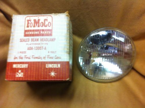 1949-1955 ford,thunderbird,mercury nos 6v headlight bulb,no alignment tips, nib