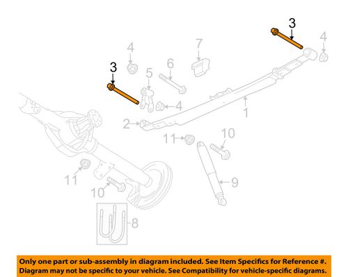 Ram chrysler oem 13-14 3500 rear suspension-spring bolt 6509493aa