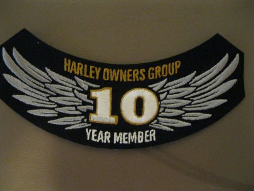 Harley hog 10 year member vest patch man