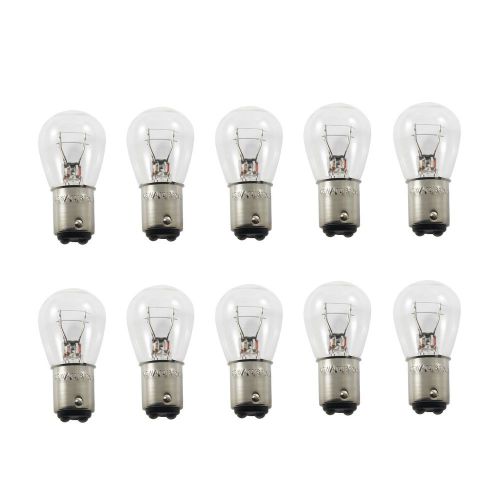 10pcs12v25/10w s25 auto motorcycle lighting dual contact clear stop light bulbs