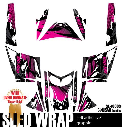 Sled wrap graphics kit decal stickers ski-doo rev mxz snowmobile 03-07 sl10003