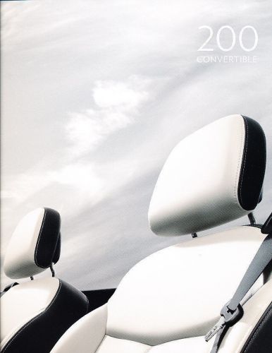 2012 chrysler 200 convertible 38-page original sales brochure still in plastic !