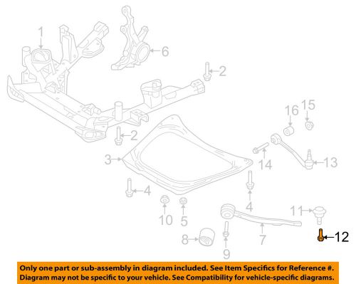 Bmw oem 00-06 x5 front suspension-lower ball joint bolt 31106766780